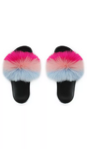Faux Fur Slides