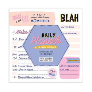 Undated Make it Happen Daily Note Block for Productivity and Lists Desktop