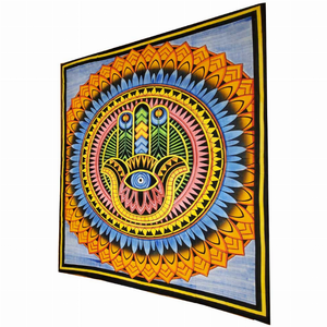 Hand of Fatima Wall Art Room Decoration Cotton Tapestry Full Size Bedspread