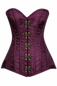 Top Drawer Brocade Steel Boned Corset with Clasp Closure