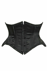 Top Drawer Satin Double Steel Boned Curvy Cut Waist Cincher
