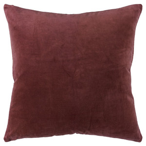 Rust Solid Reversible Cotton Velvet Throw Pillow - 808230117723
