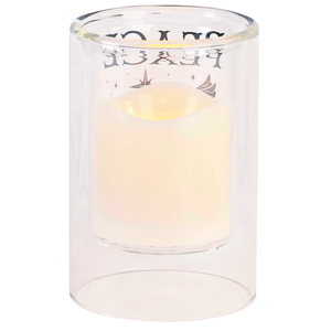 Candleholder Peace On Earth 6In