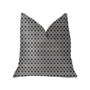 Plutus Paramount Gray and Black Luxury Throw Pillow