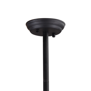 Black Kitchen Island Six Light Metal Ceiling Light