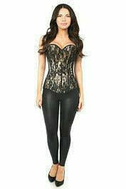 Lavish Lace Front Zipper Corset