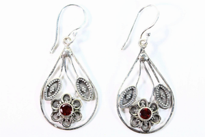 Flower with Leaves Earrings
