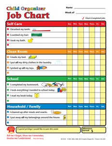 Job Chart - Child Organizer