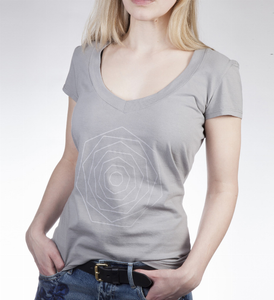 Gray Flower Tee