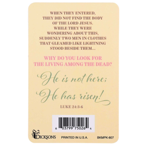 Pocketcard Floral He Is Risen Luke 24