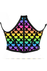 Lavish Hearts Satin Underwire Waist Cincher Corset