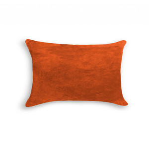 12" X 20" X 5" Orange Cowhide Pillow - 614486174669 12" X 20" X 5" Orange Cowhide Pillow - 614486174669