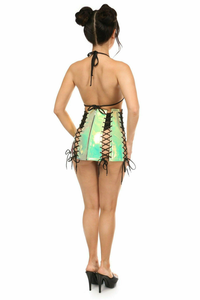 Holo Lace-Up Skirt