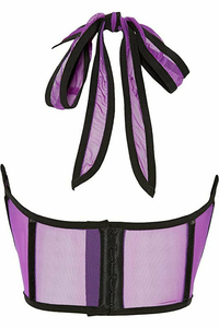 Lavish Mesh Underwire Cincher with Built In Halter Top