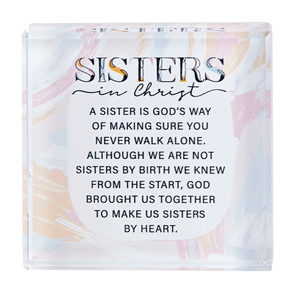 Tabletop Glass Sisters In Christ 3x3