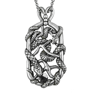 draco - two snake tag necklace
