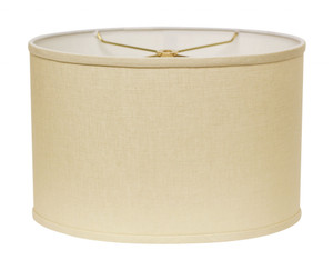 12" Parchment Biege Throwback Oval Linen Lampshade