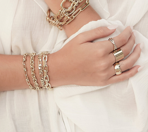 TWO-TONED TRIPLE DOMED ROLL RING