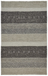 2' X 3' Gray Taupe And Tan Wool Floral Hand Woven Stain Resistant Area Rug
