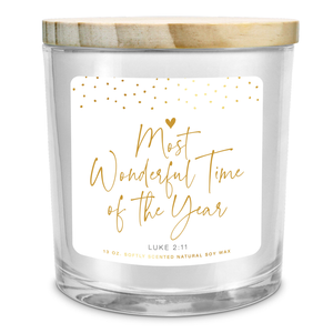 Soy Candle Most Wonderful Time Year 13Oz