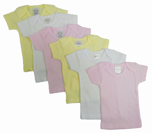 Bambini Girls Pastel Variety Short Sleeve Lap T-shirts  Variety Pack