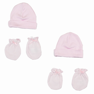 Bambini Girls' Cap and Mittens Set