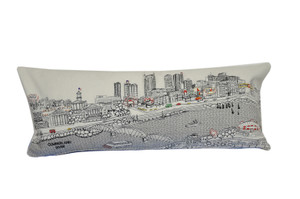 35" White Nashville Daylight Skyline Lumbar Decorative Pillow - 606114643791 35" White Nashville Daylight Skyline Lumbar Decorative Pillow - 606114643791
