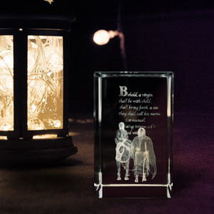 Journey to Bethlehem Laser-engraved Crystal Cube