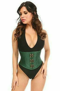Top Drawer Brocade Steel Boned Mini Cincher with Clasps