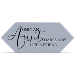 Tabletop Tile Only Aunt Shares Love Grey
