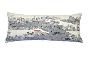 35" White Amsterdam Daylight Skyline Lumbar Decorative Pillow - 606114642732