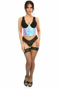 Lavish Holo Open Cup Underwire Waist Cincher