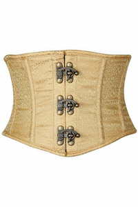 Top Drawer Brocade Steel Boned Mini Cincher with Clasps