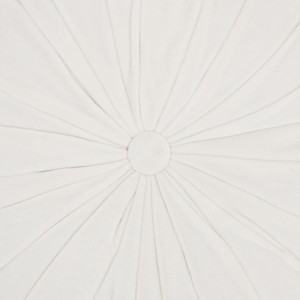 White Tufted Round Throw Pillow - 4512822830919