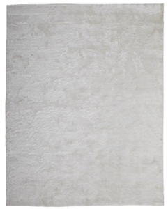 4' X 6' White Shag Tufted Handmade Area Rug