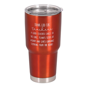 Tumbler Thank God For Teachers 30 oz Red