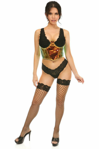 Lavish Holo Open Cup Underwire Waist Cincher