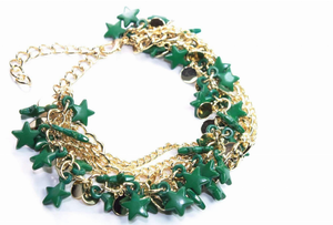 Three Tier Star Charm Bracelet