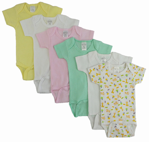 Bambini Pastel Girls Short Sleeve 6 Pack