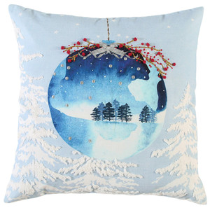 Blue Winter Wonderland Ornament Decorative Throw Pillow - 808230106406