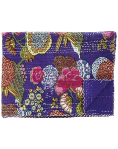 Hand Stitched Kantha Quilt / Coverlet