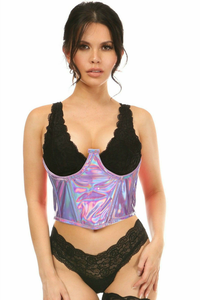 Lavish Holo Open Cup Underwire Waist Cincher