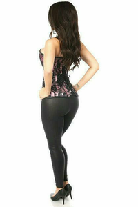 Lavish Lace Front Zipper Corset