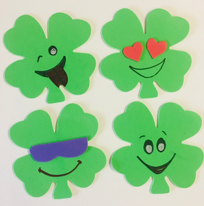 Four Leaf Clover Assorted Color Creative Cut-Outs