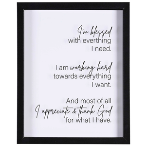 Framed Wall Art Blessed With Everything