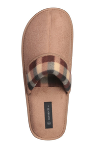 Roxoni Men's Suede Scuff Slipper Classic Style House Slipper