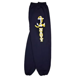Navy Logo Mens Sweatpant Navy - Medium