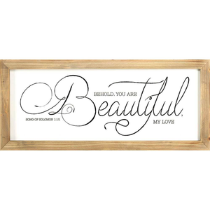 Behold You Are Beautiful Song Wall Plaque