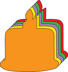 Birthday Cake Assorted Color Creative Cut-Outs