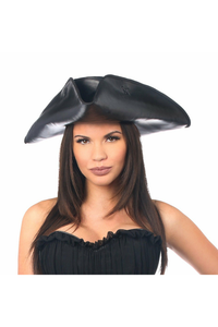 Faux Leather Pirate Hat